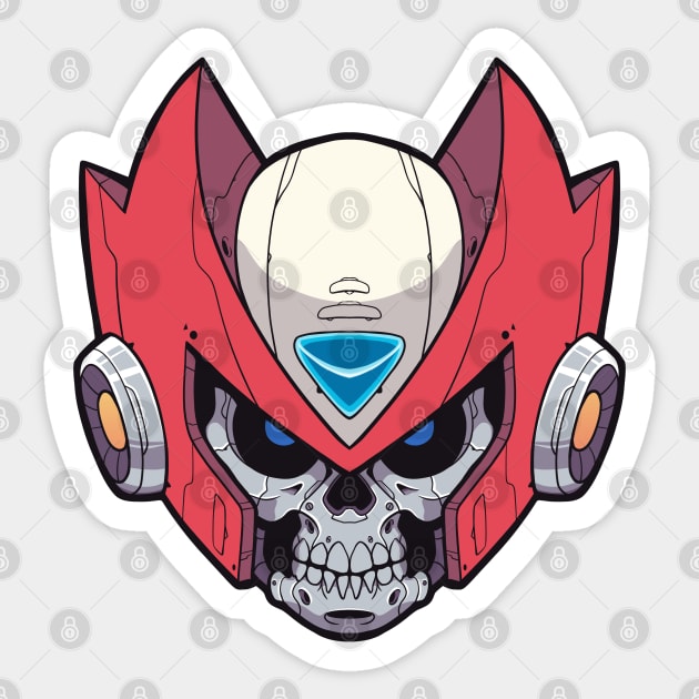 Zero Head Skull Sticker by marceloosapo